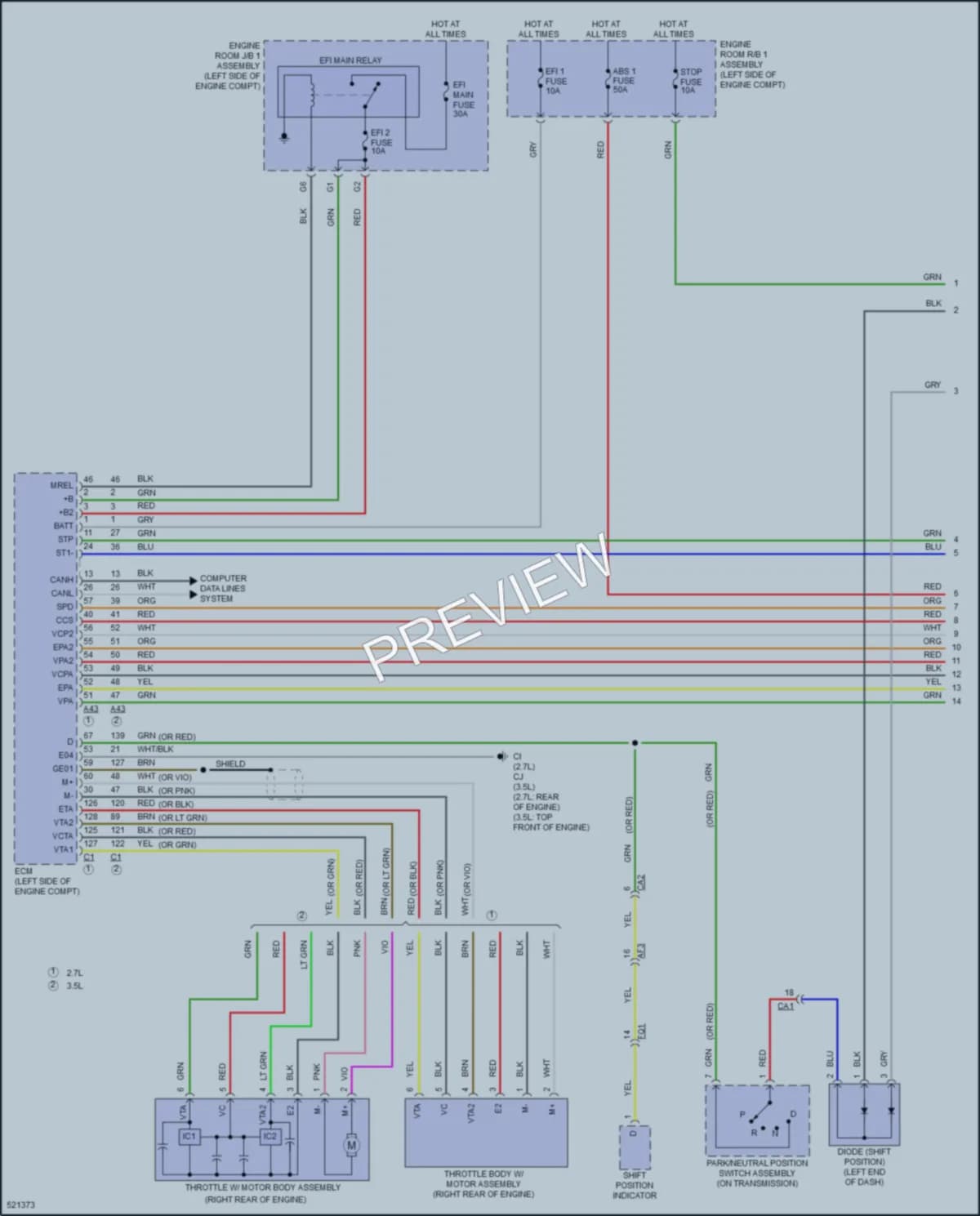 2018 Toyota Highlander Cruise Control wiring diagram preview