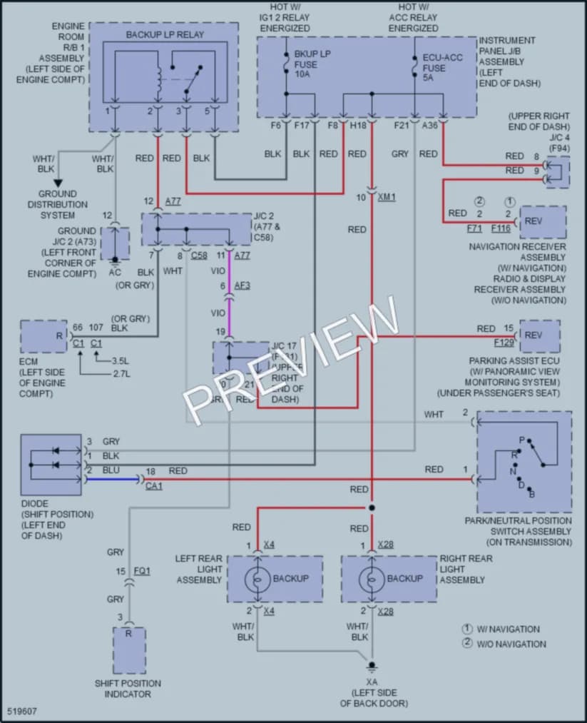 2018 Toyota Highlander Exterior Lights wiring diagram preview