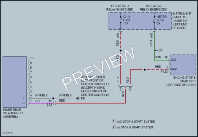 2018 Toyota Highlander Power Mirrors wiring diagram preview