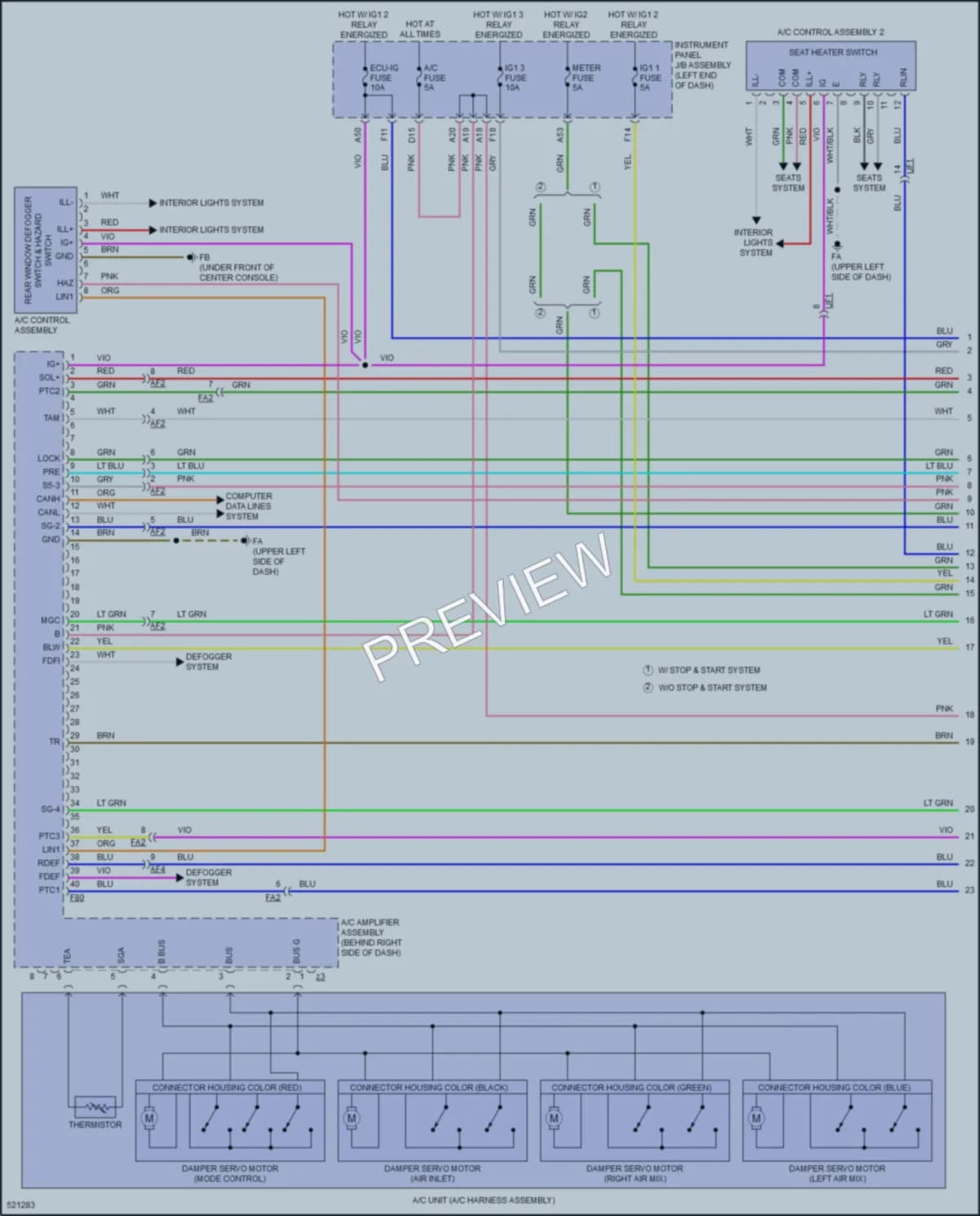 2018 Toyota HighlanderHybrid Air Conditioning wiring diagram preview