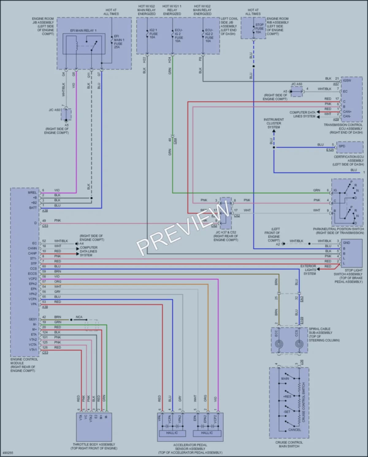 2018 Toyota LandCruiser Cruise Control wiring diagram preview