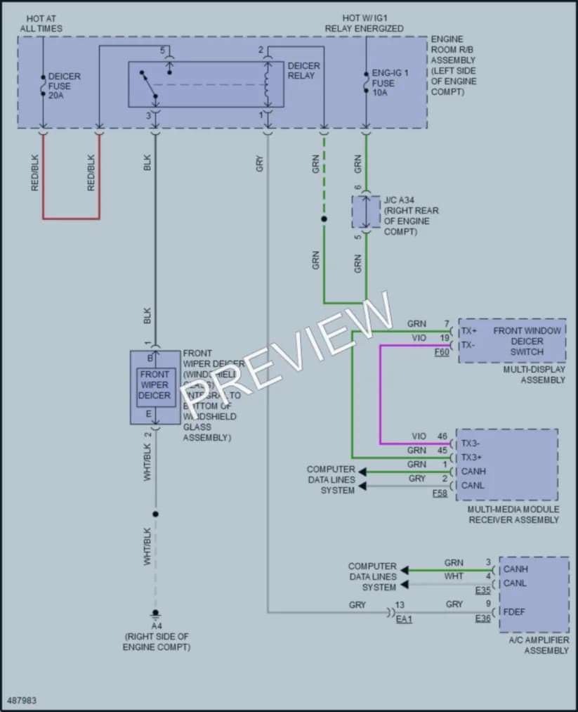 2018 Toyota LandCruiser Defoggers wiring diagram preview
