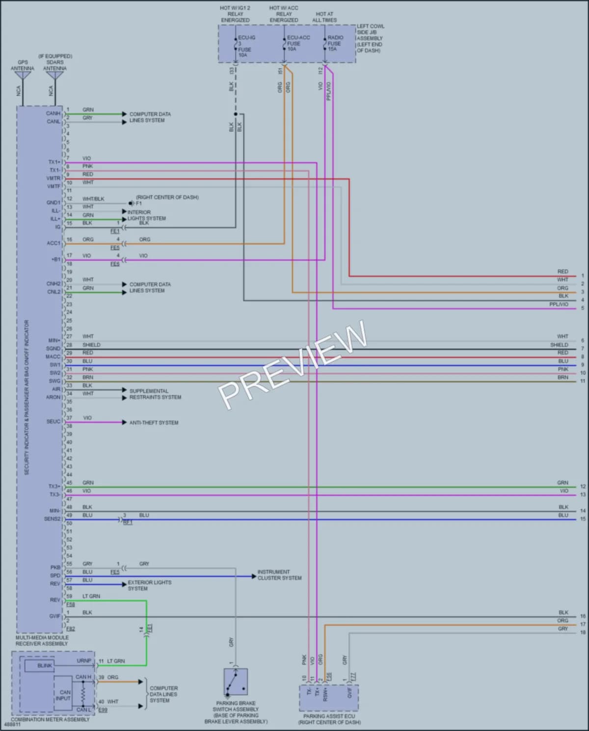 2018 Toyota LandCruiser Radio wiring diagram preview
