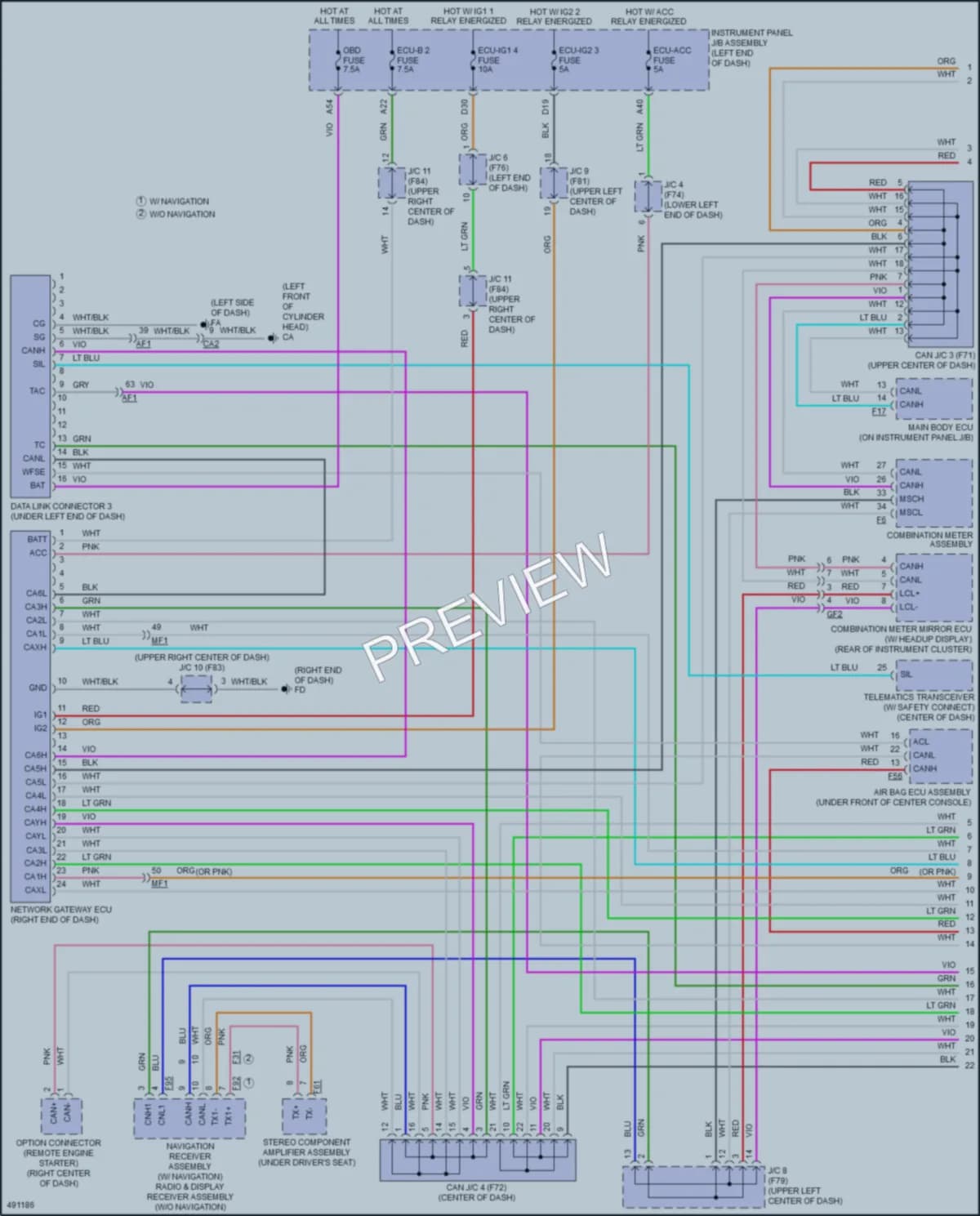2018 Toyota Prius Computer Data Lines wiring diagram preview