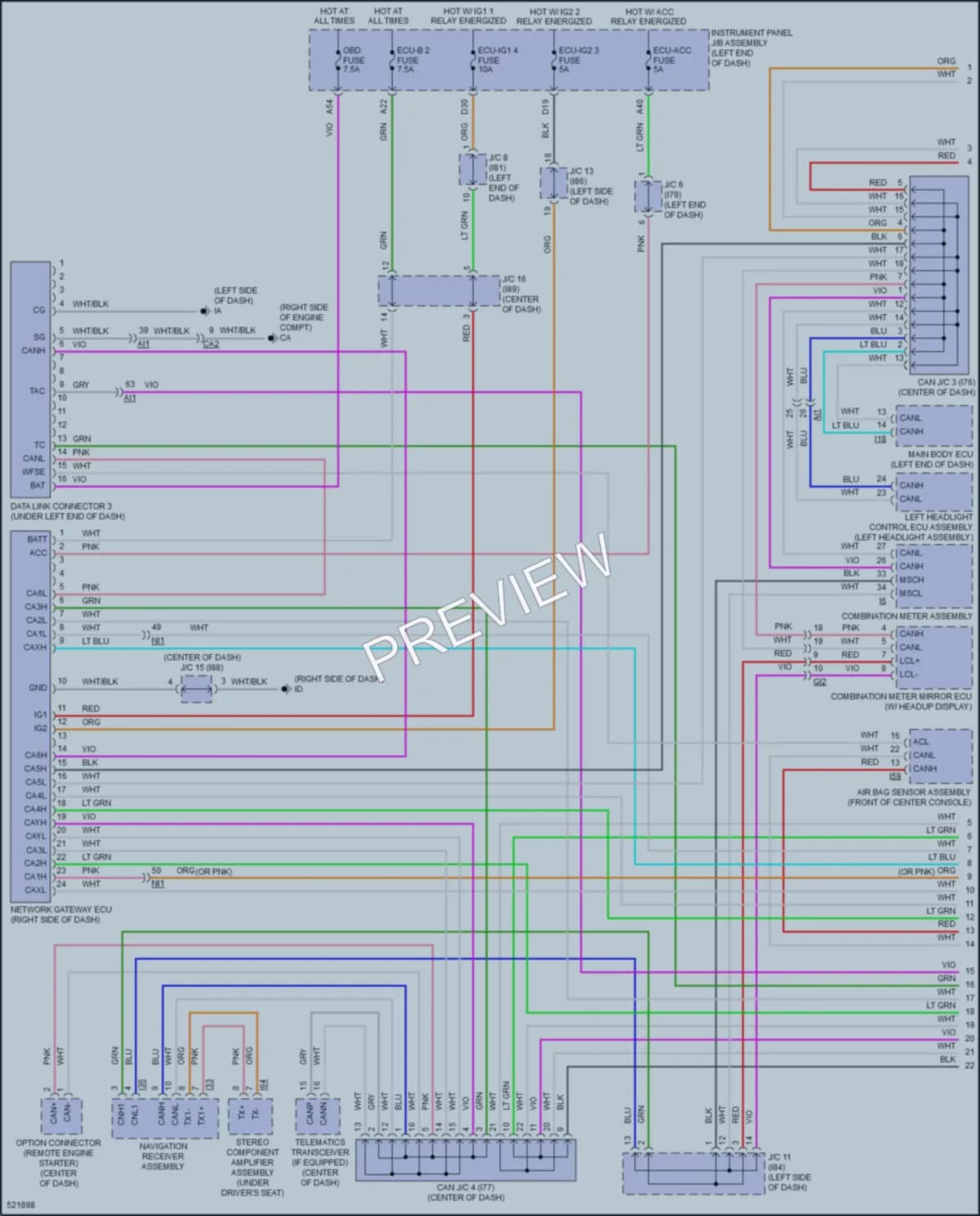 2018 Toyota PriusPrime Computer Data Lines wiring diagram preview