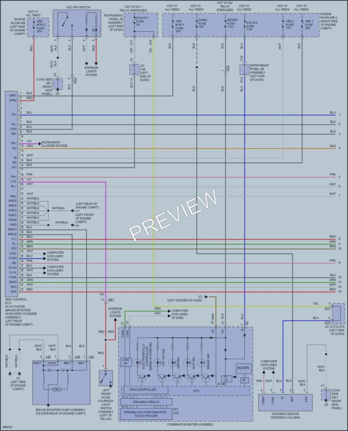 2018 Toyota Priusc Anti Lock Brakes wiring diagram preview