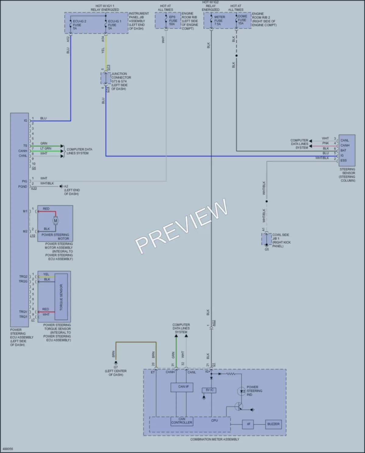2018 Toyota Priusc Electronic Power Steering wiring diagram preview