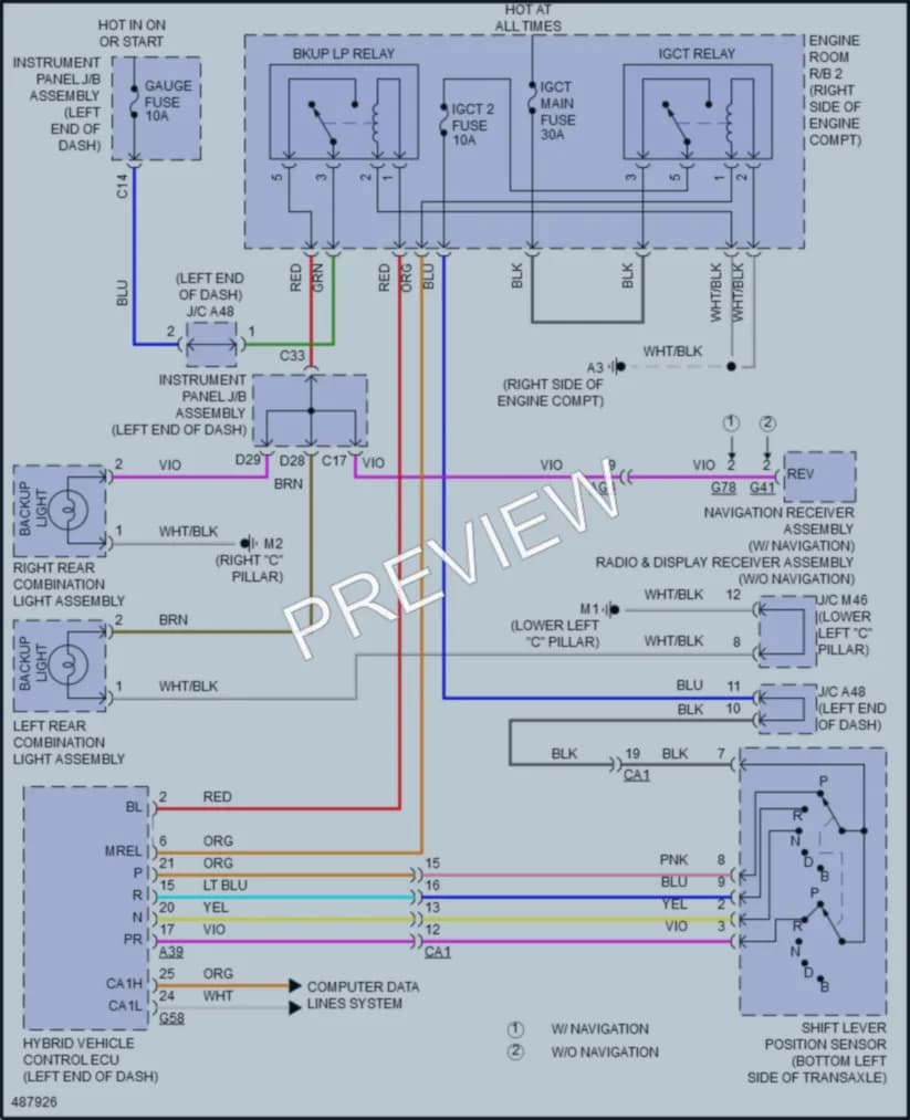 2018 Toyota Priusc Exterior Lights wiring diagram preview