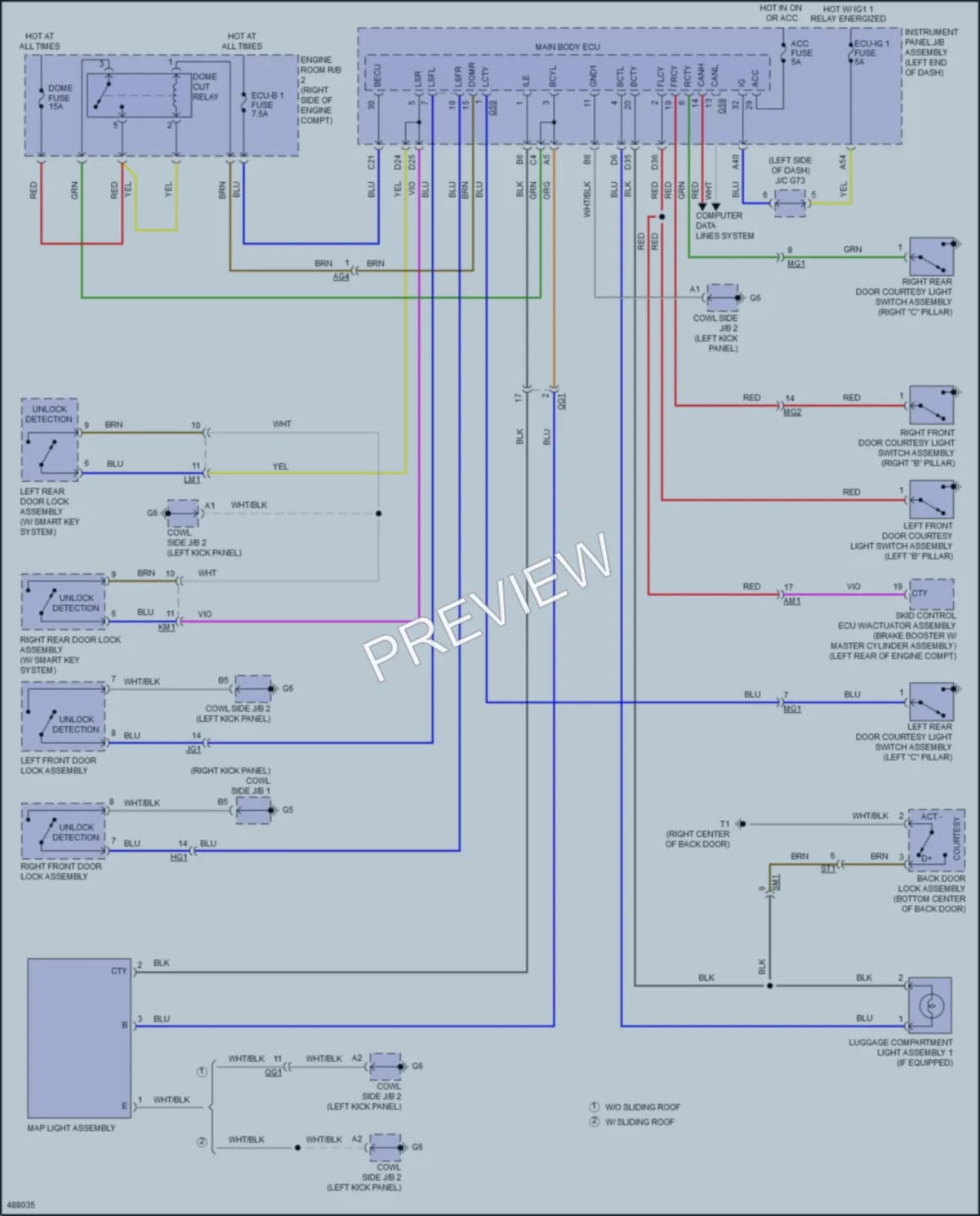 2018 Toyota Priusc Interior Lights wiring diagram preview