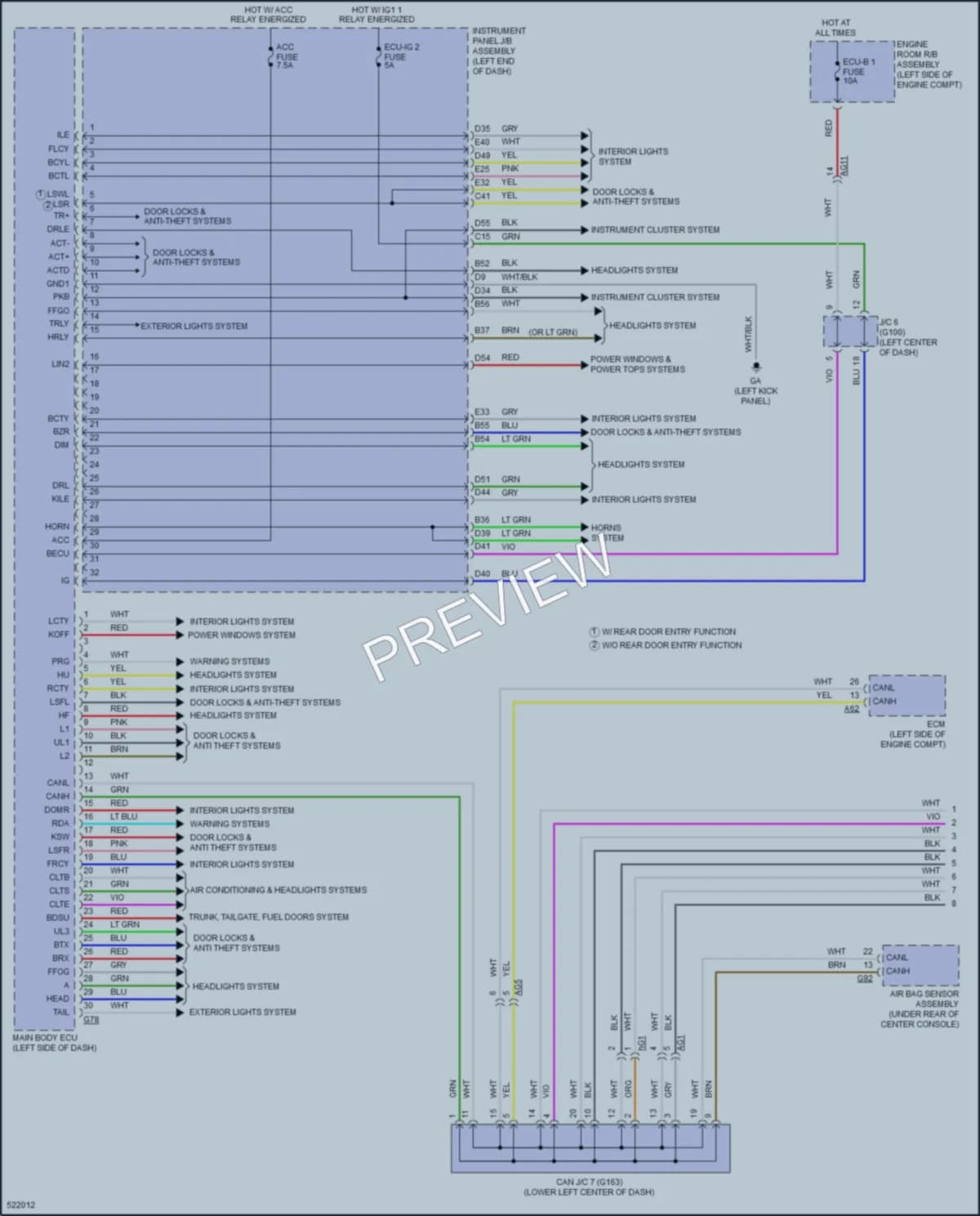 2018 Toyota RAV4 Body Control Modules wiring diagram preview