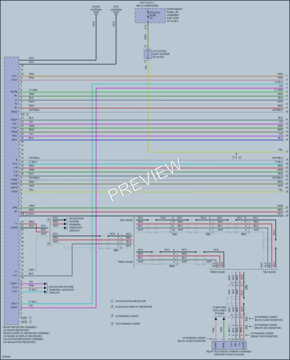 2018 Toyota RAV4Hybrid Radio wiring diagram preview