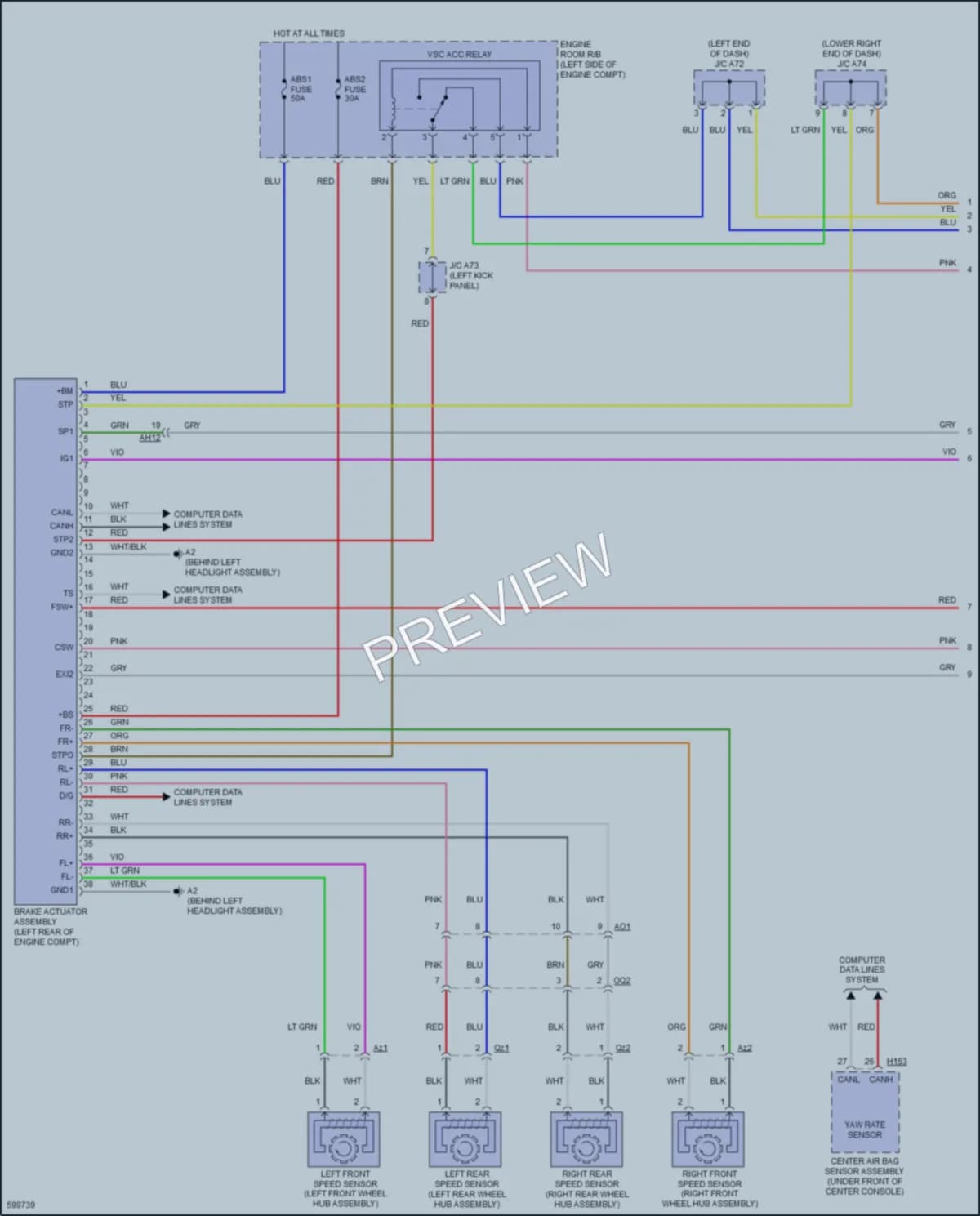 2018 Toyota Sequoia Anti Lock Brakes wiring diagram preview