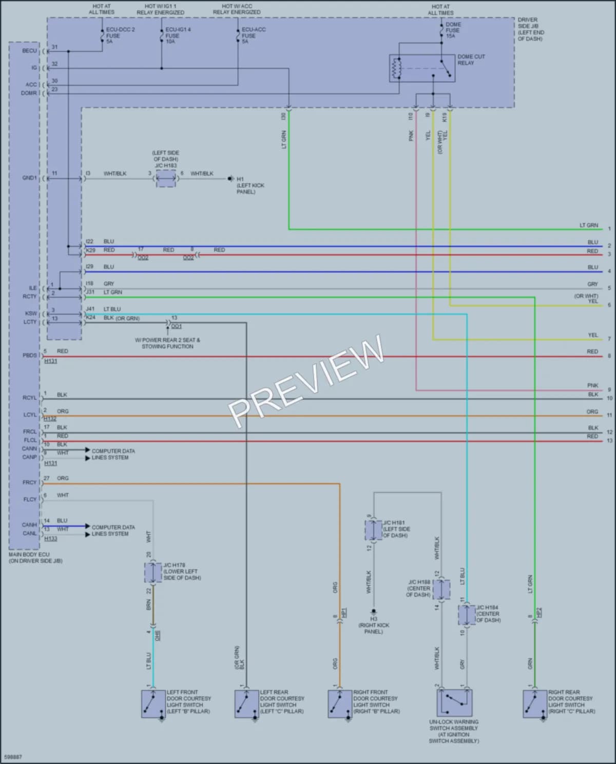2018 Toyota Sequoia Interior Lights wiring diagram preview