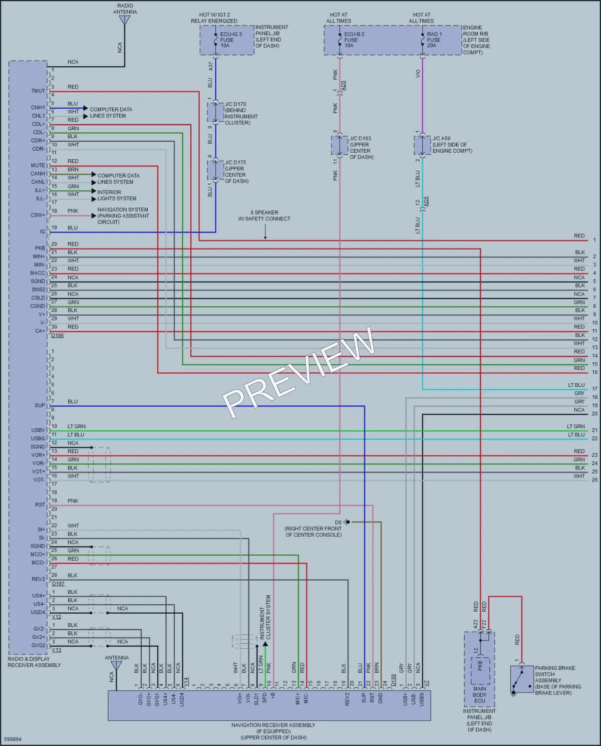 2018 Toyota Sienna Radio wiring diagram preview