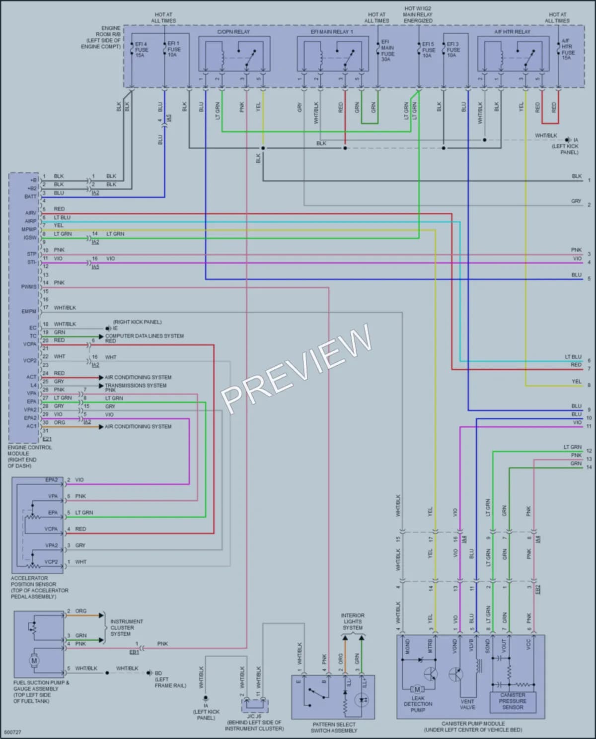 2018 Toyota Tacoma Engine Performance wiring diagram preview