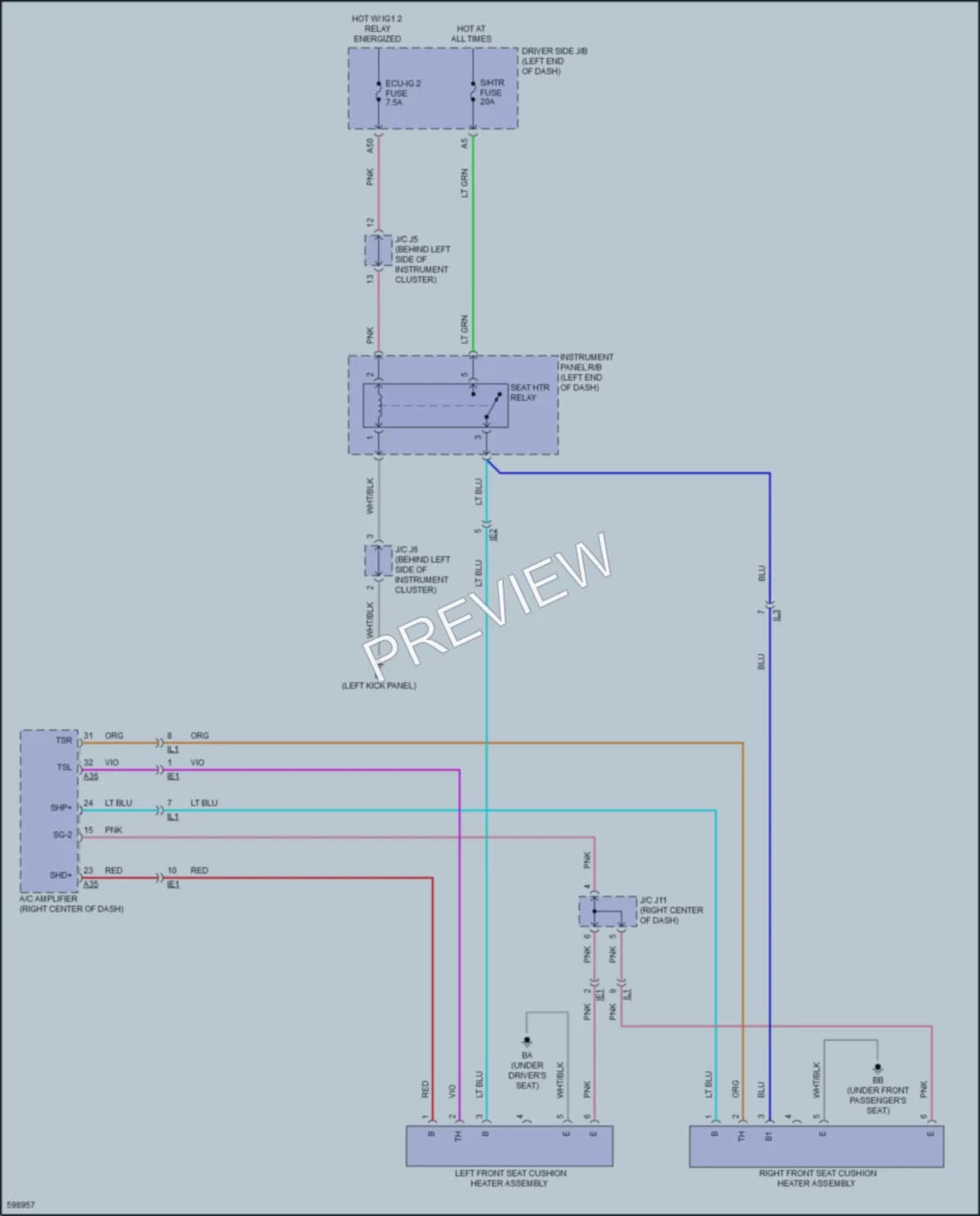 2018 Toyota Tacoma Power Seats wiring diagram preview