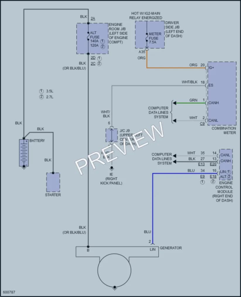 2018 Toyota Tacoma Starting Charging wiring diagram preview