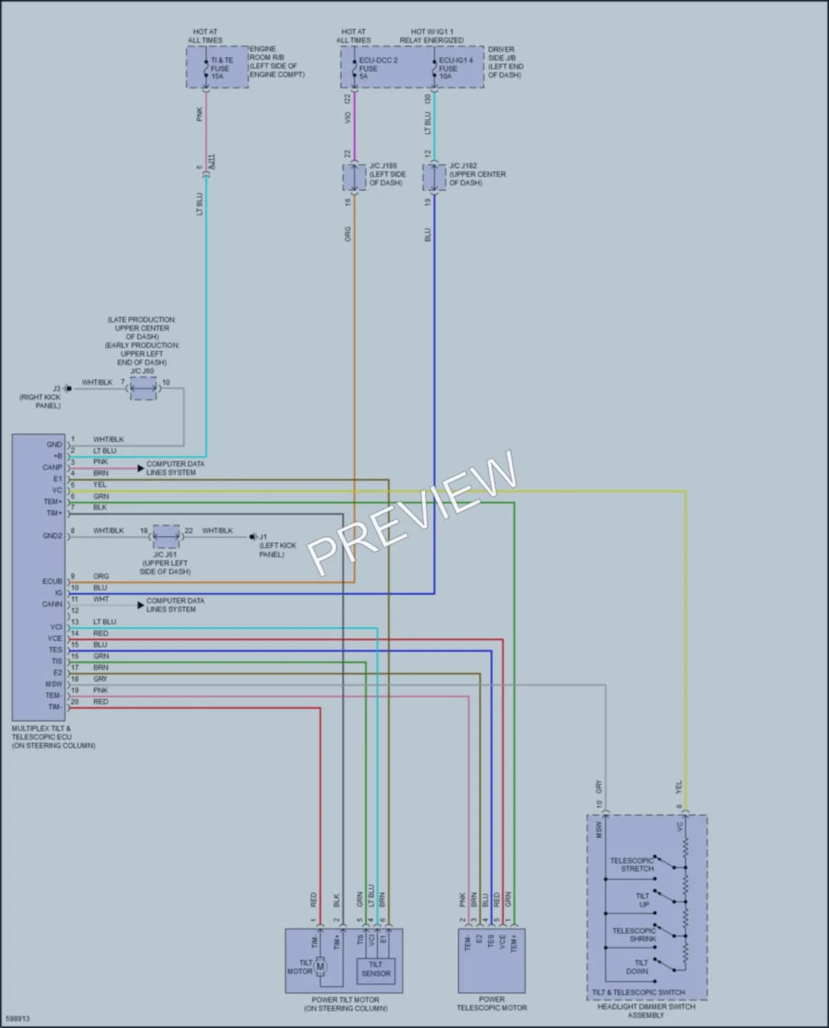 2018 Toyota Tundra Electronic Power Steering wiring diagram preview