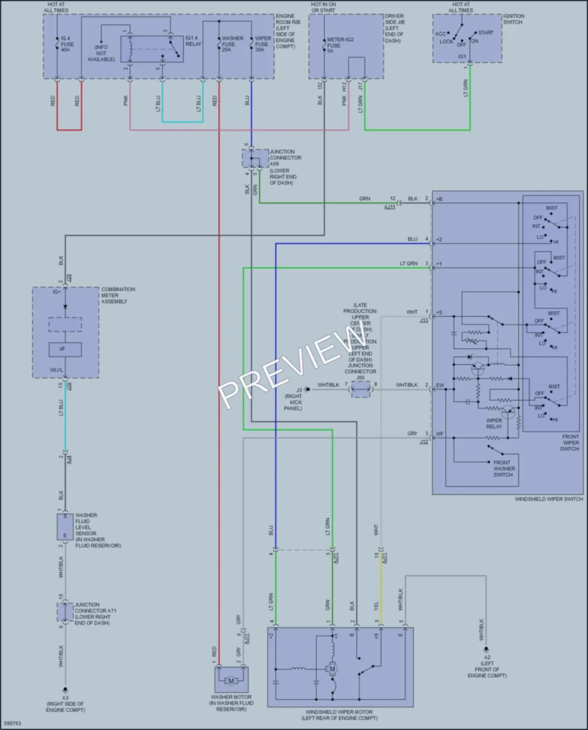 2018 Toyota Tundra Wiper Washer wiring diagram preview