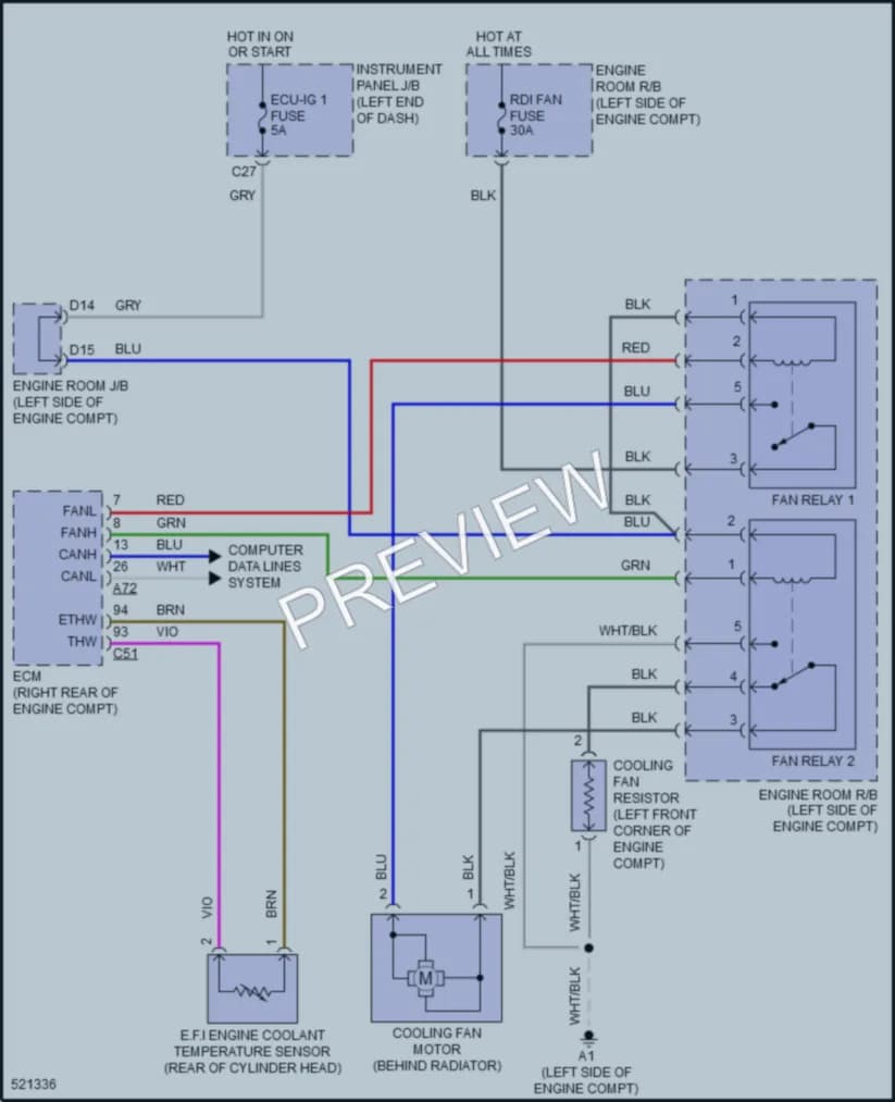 2018 Toyota Yaris Cooling Fan wiring diagram preview