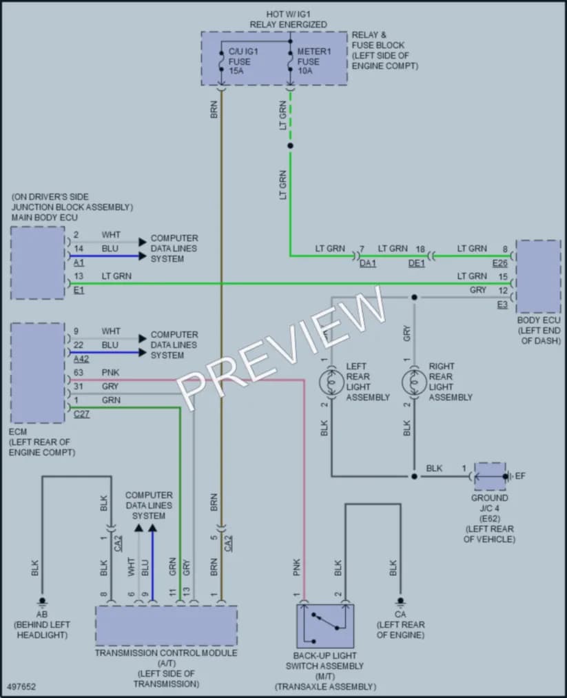 2018 Toyota YarisiA Exterior Lights wiring diagram preview