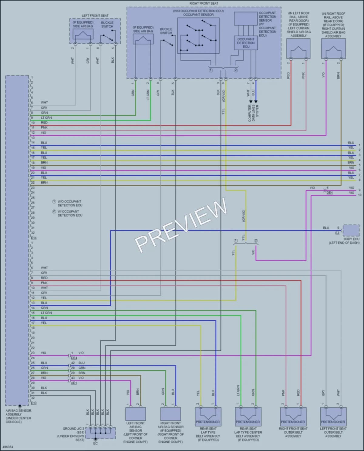 2018 Toyota YarisiA Supplemental Restraints wiring diagram preview