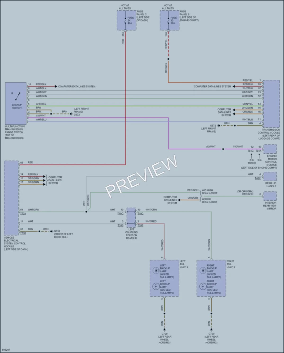 2018 Volkswagen Atlas Exterior Lights wiring diagram preview