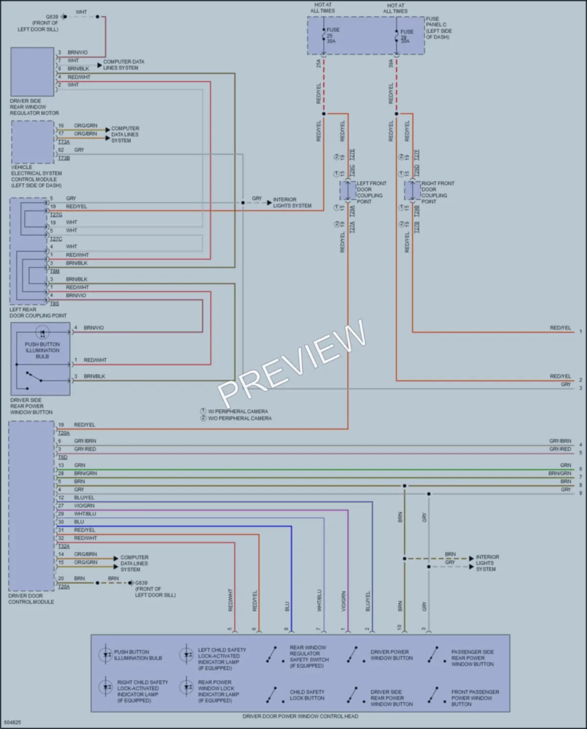 2018 Volkswagen Atlas Power Windows wiring diagram preview
