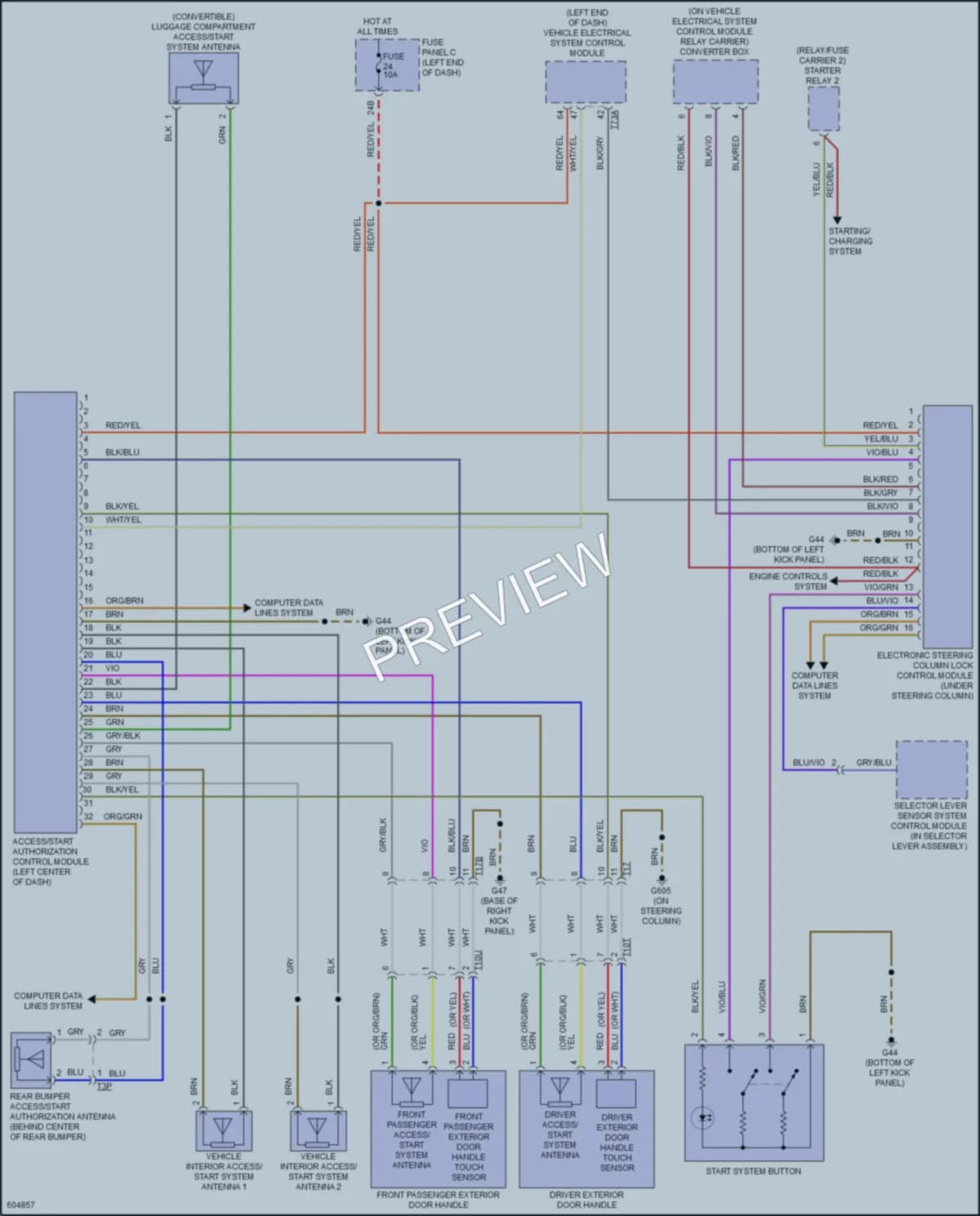 2018 Volkswagen Beetle Anti Theft wiring diagram preview