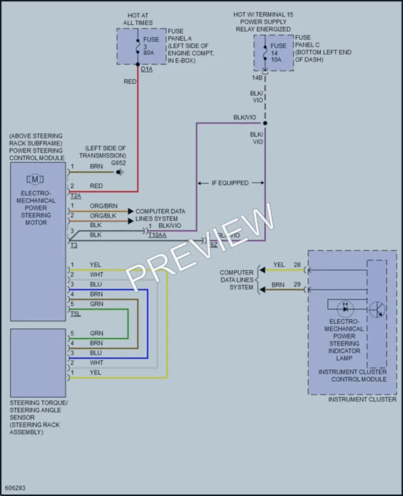 2018 Volkswagen GLI Electronic Power Steering wiring diagram preview