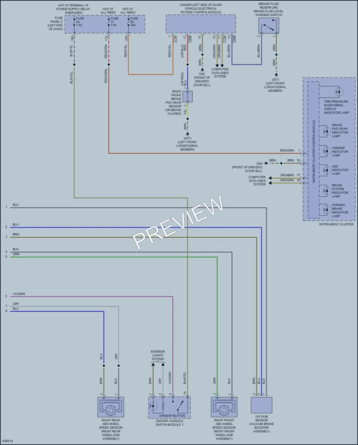 2018 Volkswagen GolfAlltrack Anti Lock Brakes wiring diagram preview