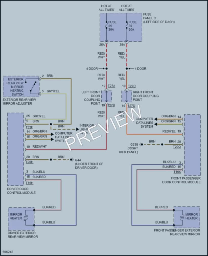 2018 Volkswagen GolfGTI Defoggers wiring diagram preview