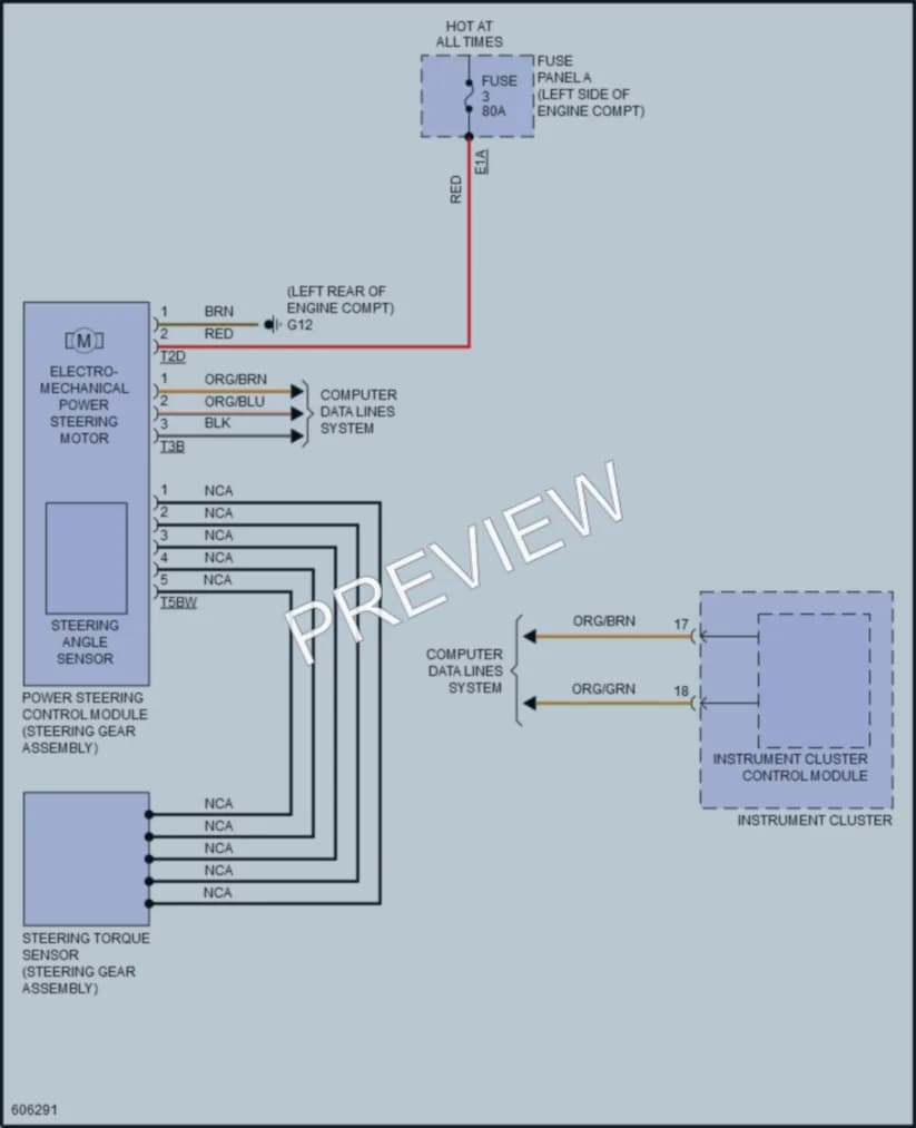 2018 Volkswagen GolfGTI Electronic Power Steering wiring diagram preview