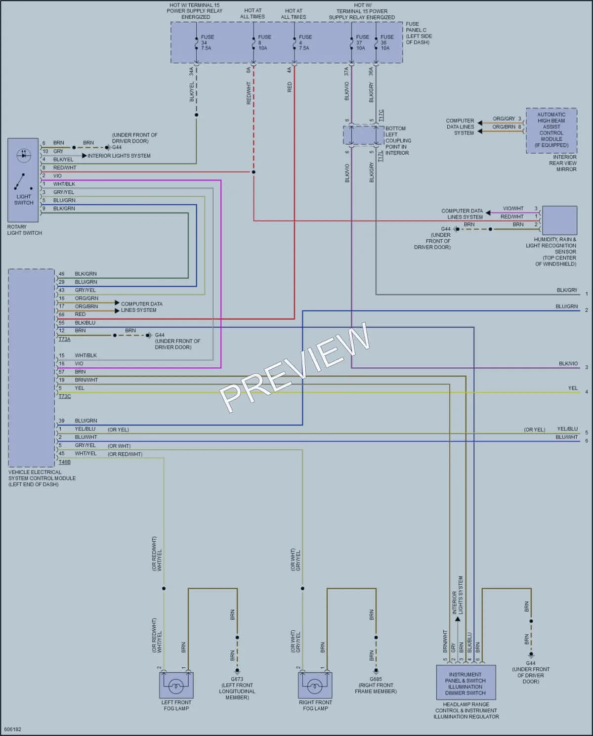 2018 Volkswagen GolfGTI Headlights wiring diagram preview
