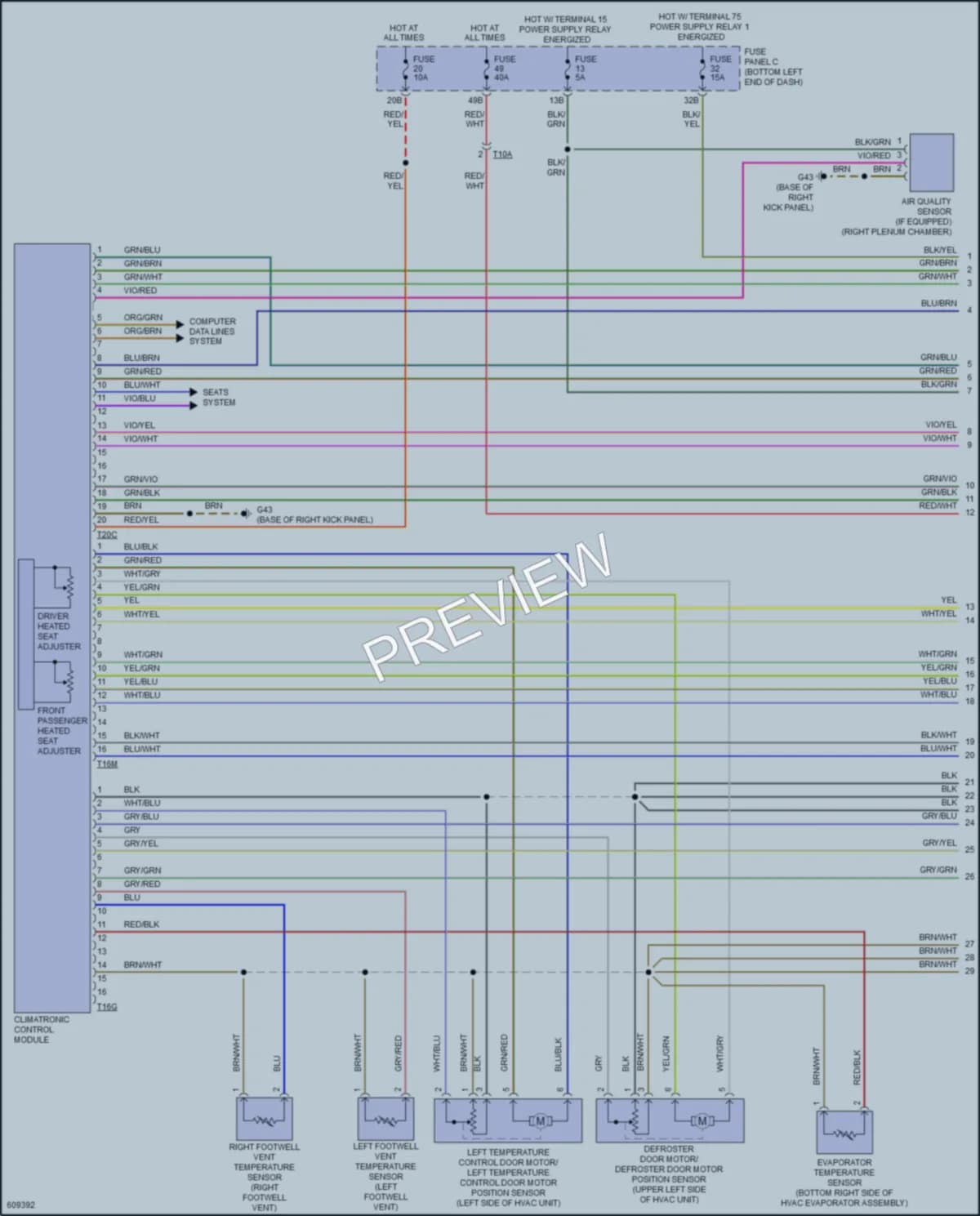 2018 Volkswagen Jetta Air Conditioning wiring diagram preview