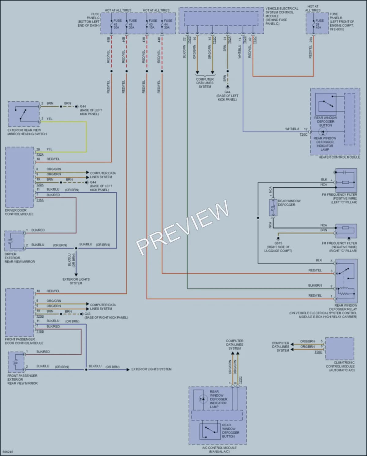 2018 Volkswagen Jetta Defoggers wiring diagram preview