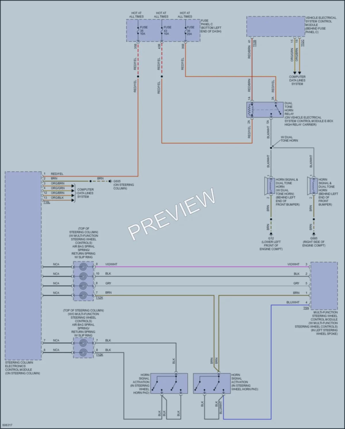 2018 Volkswagen Jetta Horn wiring diagram preview