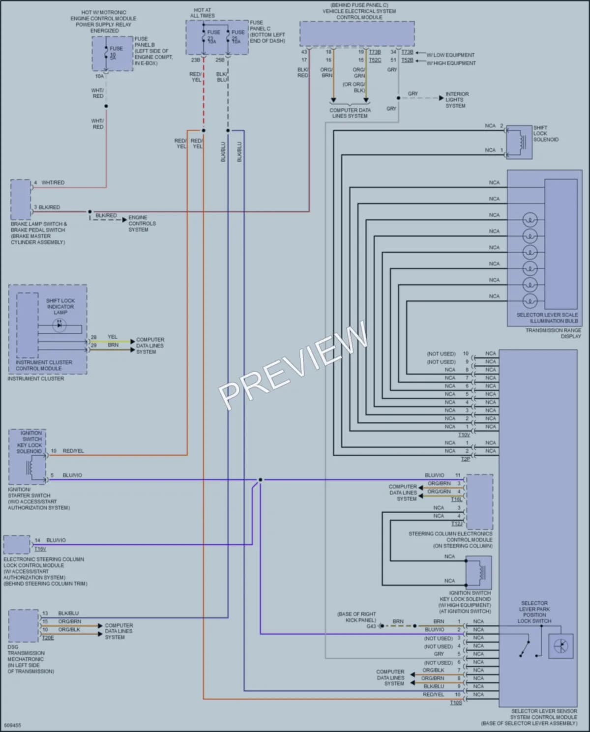 2018 Volkswagen Jetta Shift Interlock wiring diagram preview