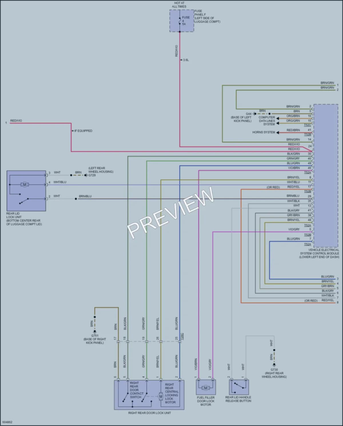 2018 Volkswagen Passat Anti Theft wiring diagram preview