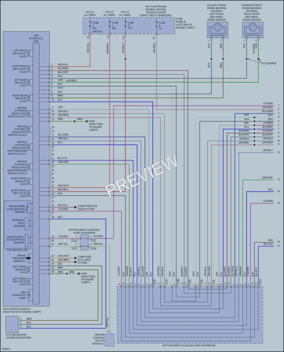 2018 Volkswagen Tiguan Anti Lock Brakes wiring diagram preview