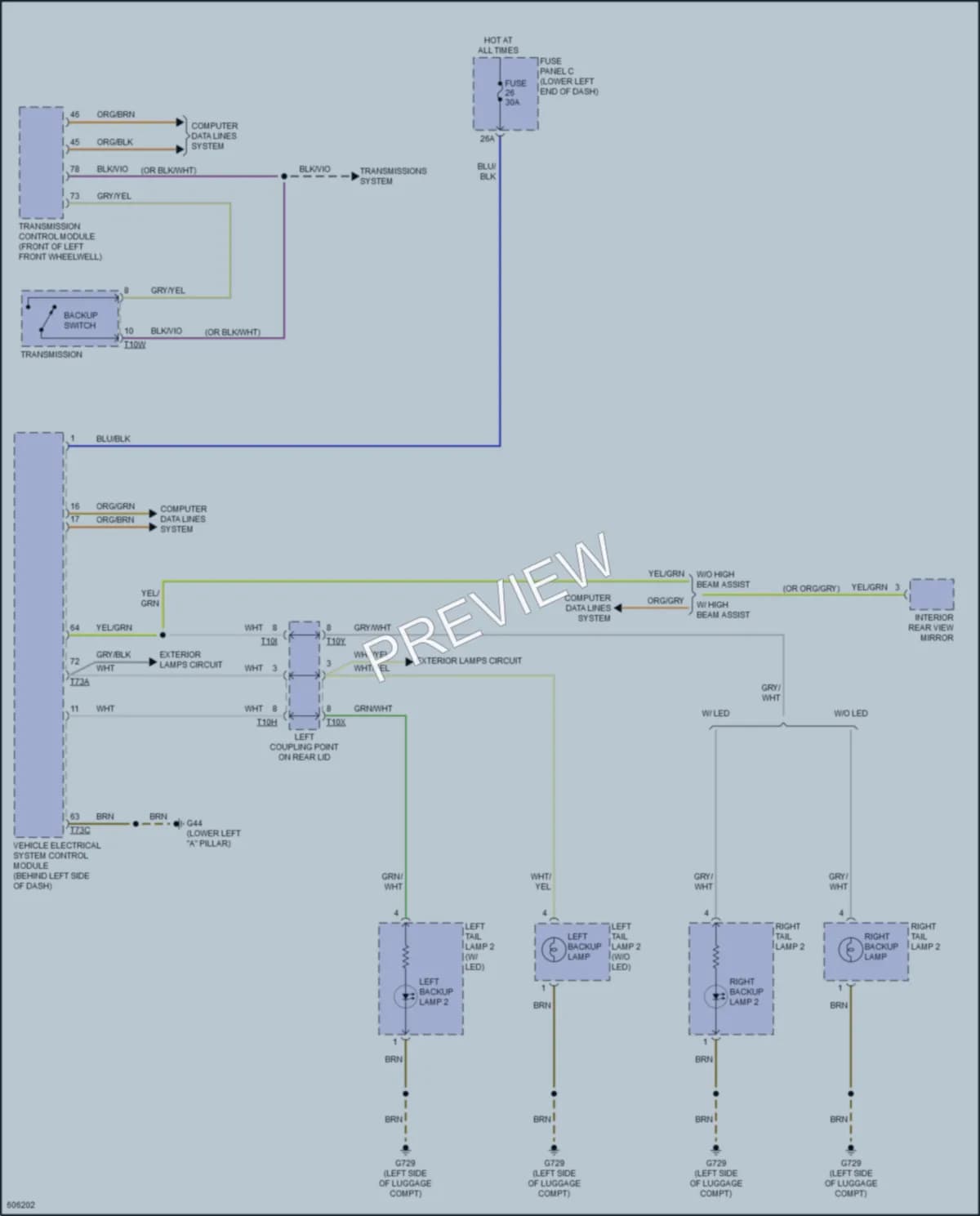 2018 Volkswagen Tiguan Exterior Lights wiring diagram preview