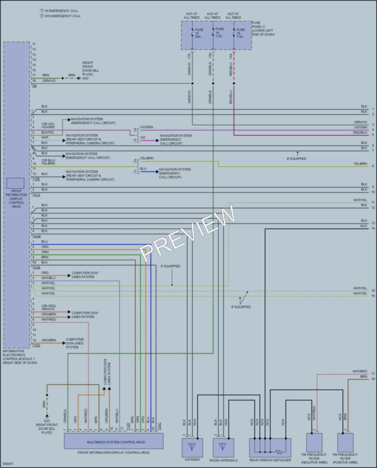 2018 Volkswagen Tiguan Radio wiring diagram preview
