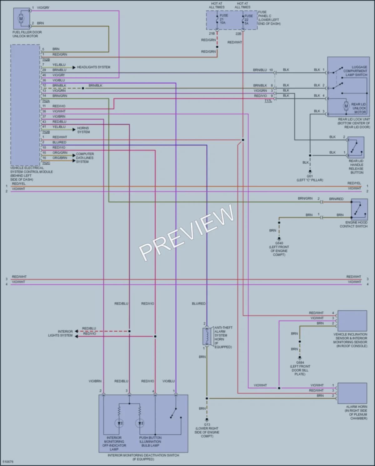 2018 Volkswagen TiguanLimited Anti Theft wiring diagram preview