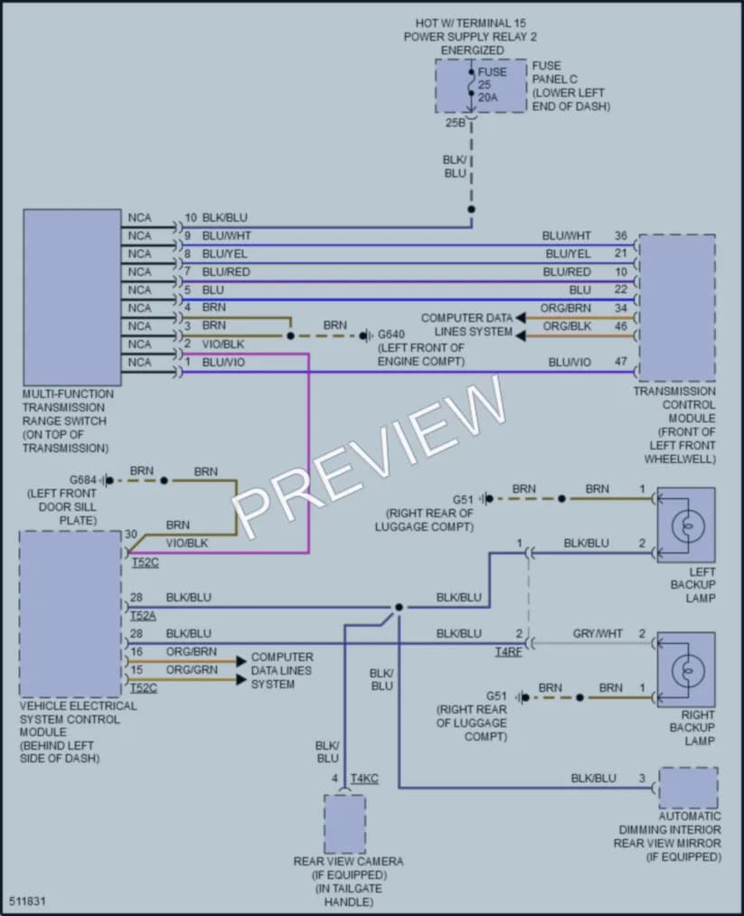 2018 Volkswagen TiguanLimited Exterior Lights wiring diagram preview
