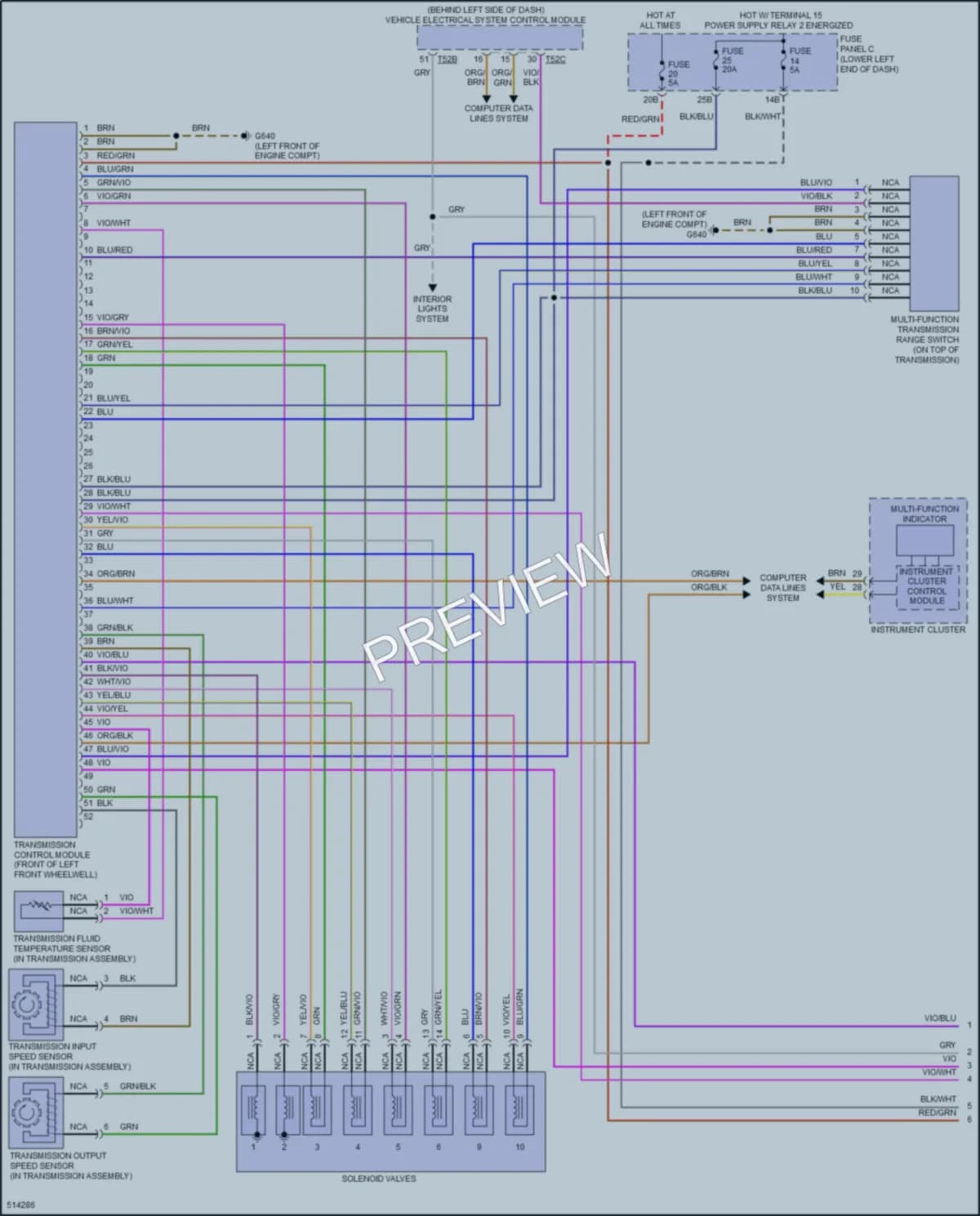 2018 Volkswagen TiguanLimited Transmission wiring diagram preview
