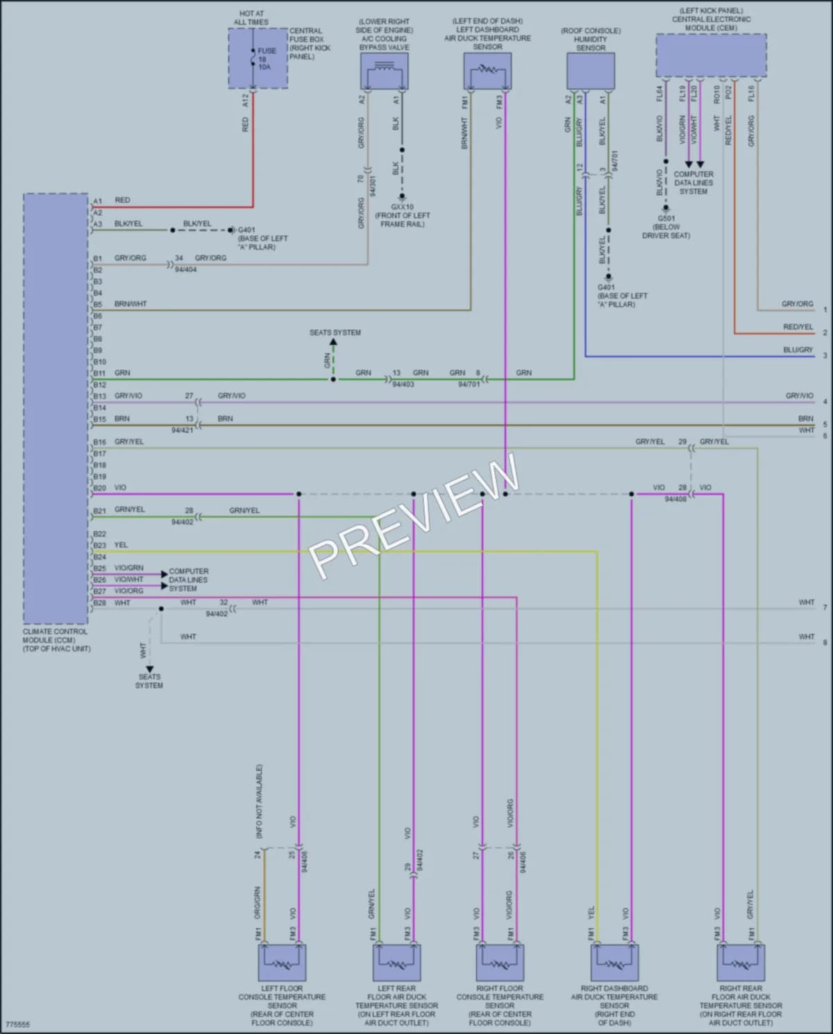 2018 Volvo XC90PlugIn Air Conditioning wiring diagram preview