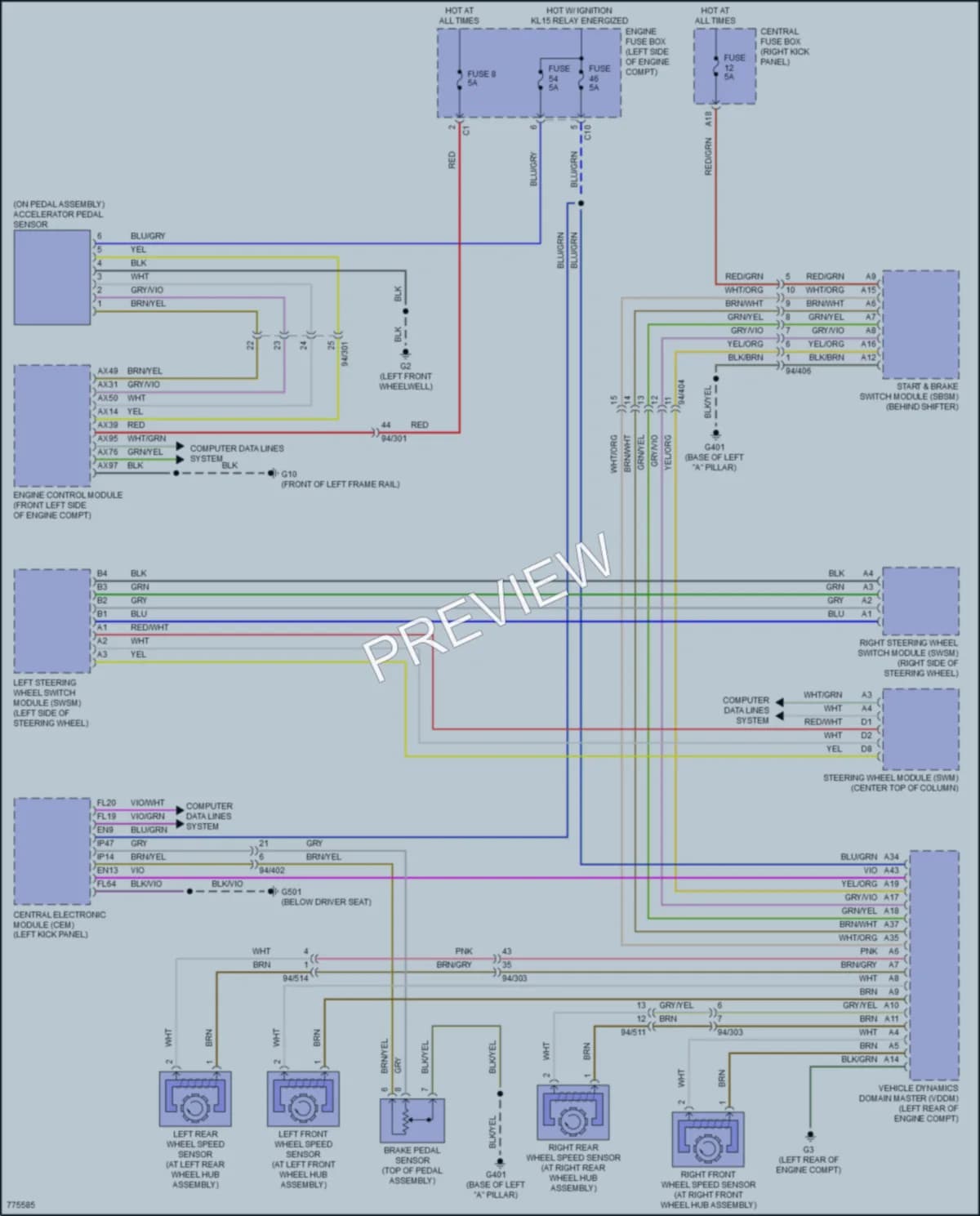 2018 Volvo XC90PlugIn Cruise Control wiring diagram preview