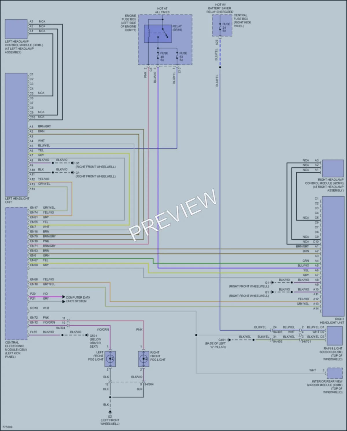 2018 Volvo XC90PlugIn Headlights wiring diagram preview