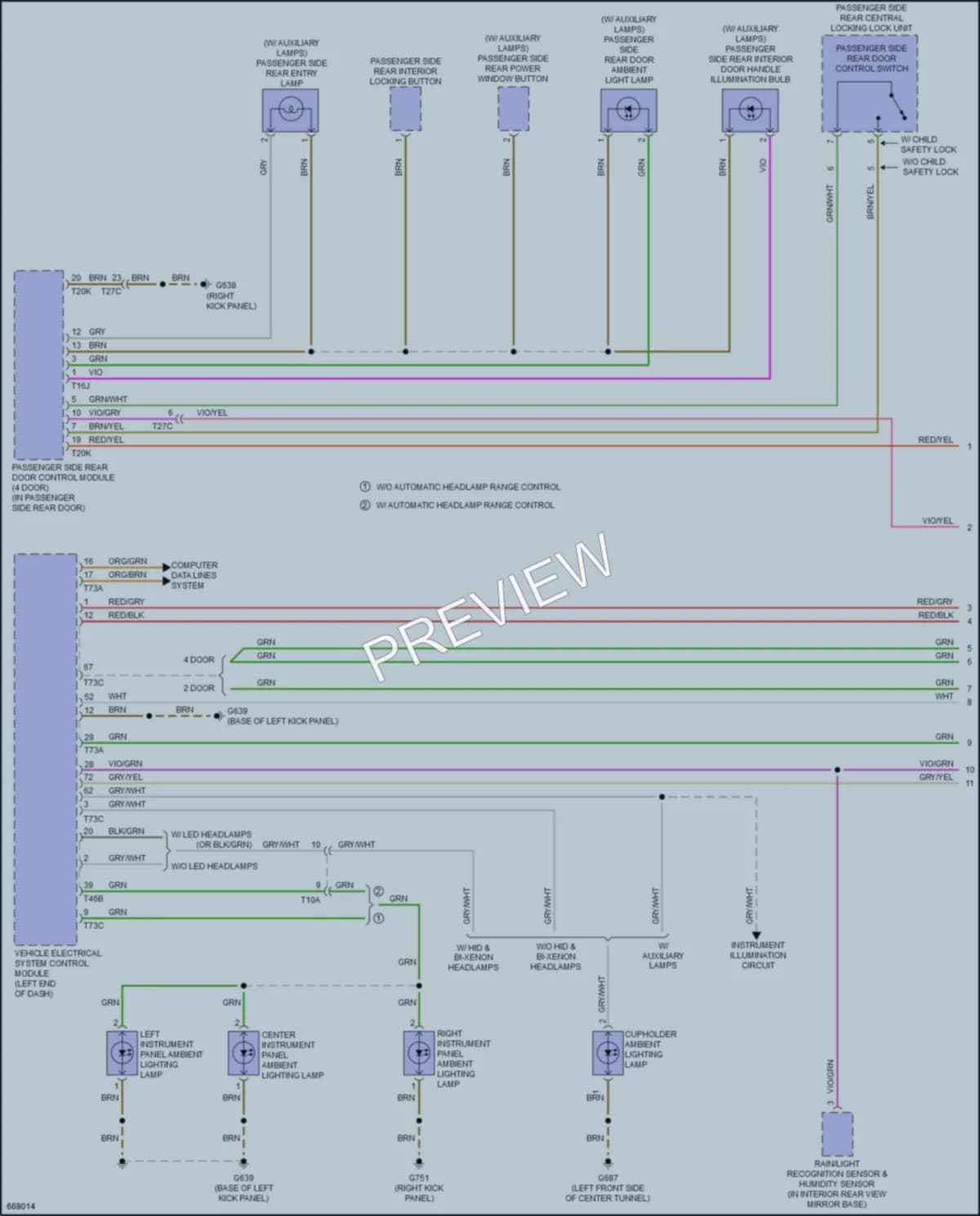 2019 Audi A3 Interior Lights wiring diagram preview