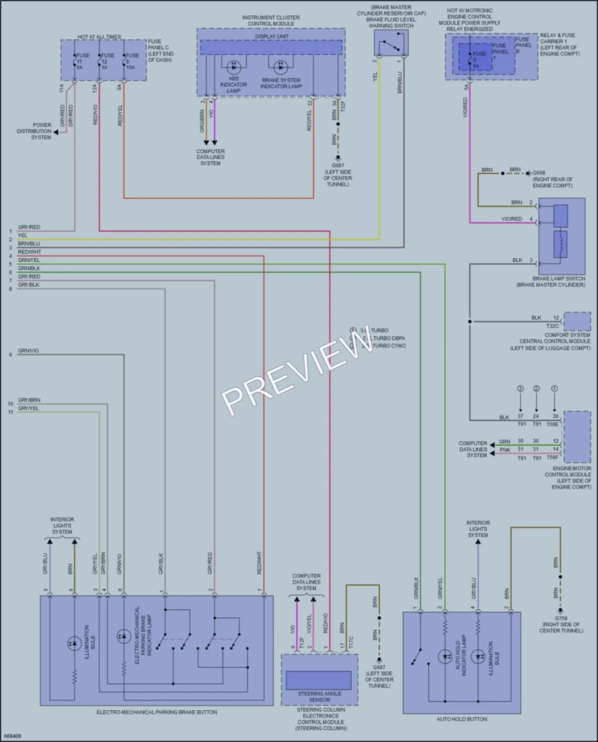 2019 Audi A4 Anti Lock Brakes wiring diagram preview
